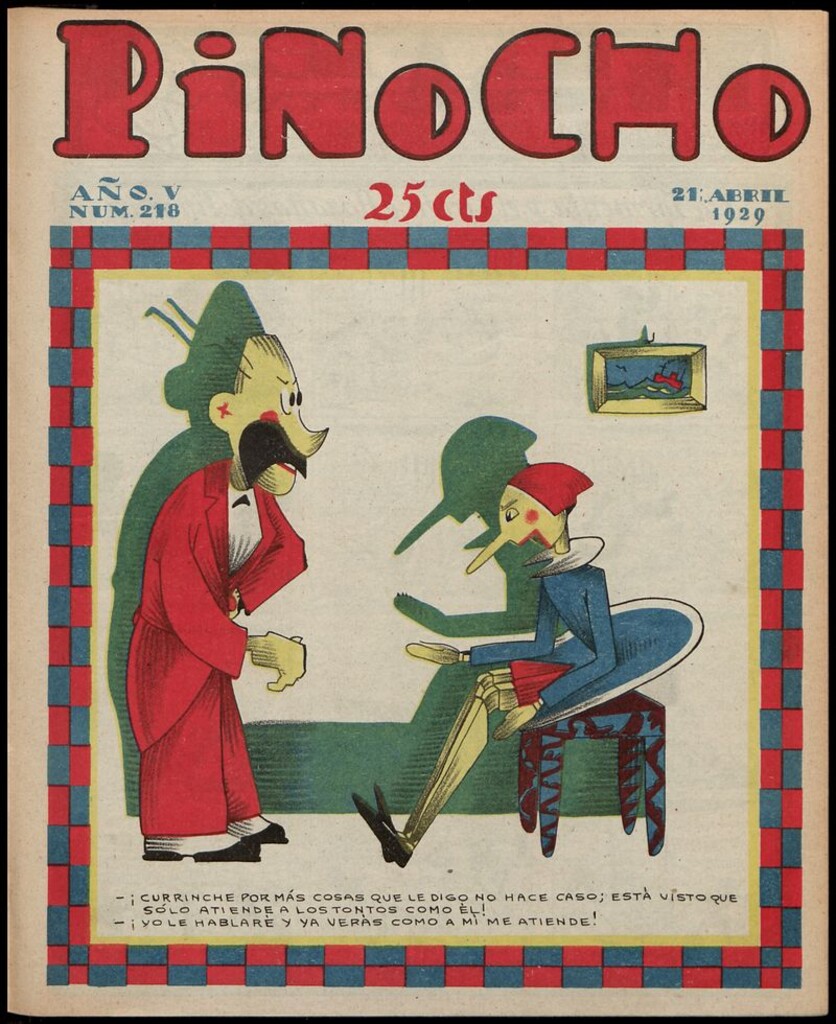 Miniatura de Pinocho: semanario infantil, nº 218 del 21 de abril de 1929