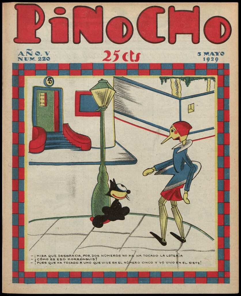 Miniatura de Pinocho: semanario infantil, nº 220 del 5 de mayo de 1929
