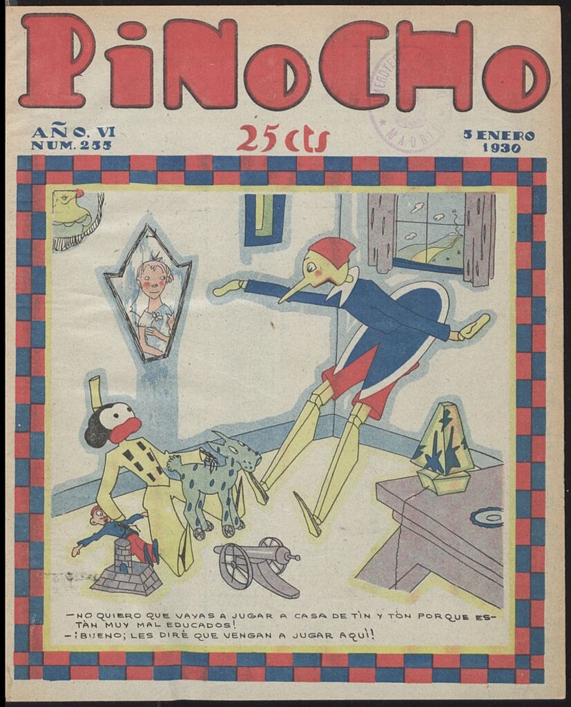 Miniatura de Pinocho: semanario infantil, nº 255 del 5 de enero de 1930