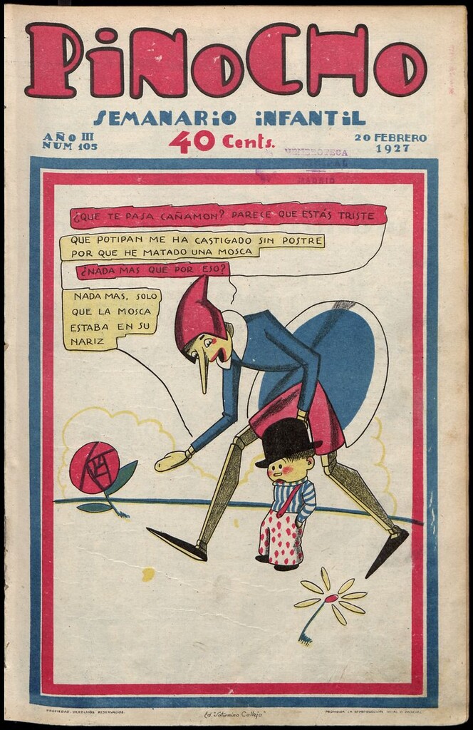 Miniatura de Pinocho: semanario infantil, nº 105 del 20 de febrero de 1927