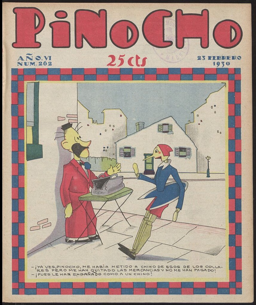 Miniatura de Pinocho: semanario infantil, nº 262 del 23 de febrero de 1930