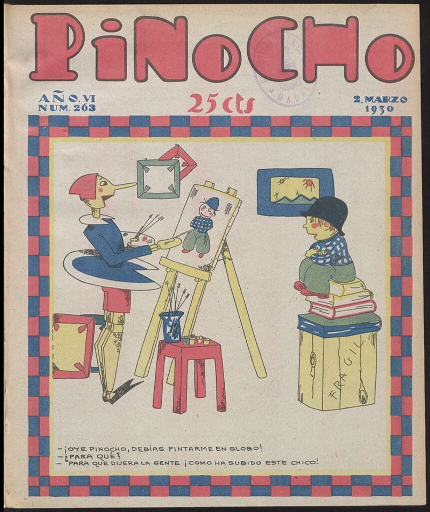 Miniatura de Pinocho: semanario infantil, nº 263 del 2 de marzo de 1930