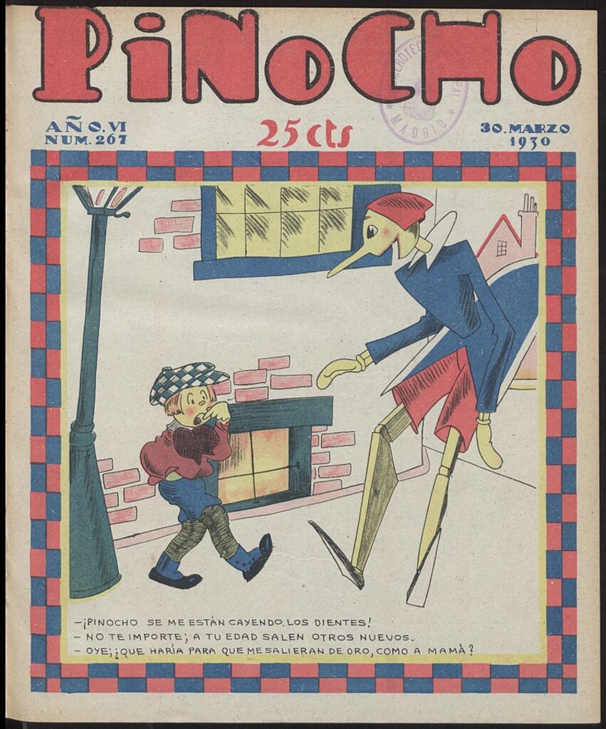 Miniatura de Pinocho: semanario infantil, nº 267 del 30 de marzo de 1930