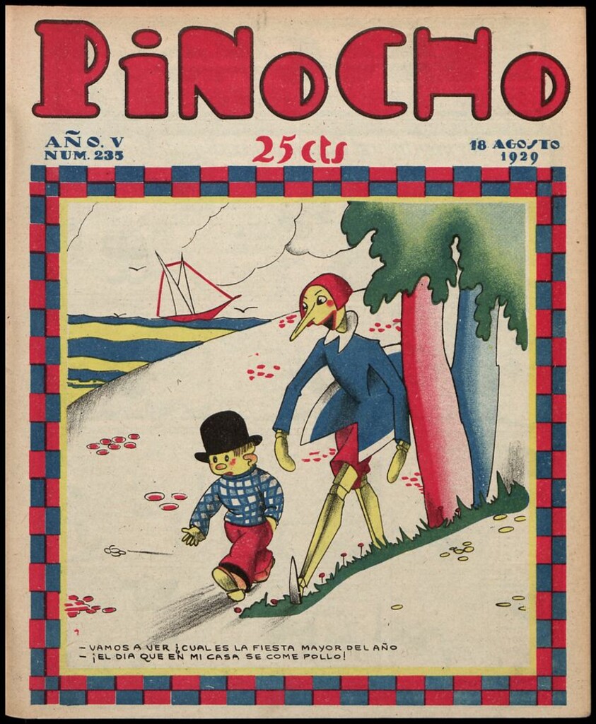 Miniatura de Pinocho: semanario infantil, nº 235 del 18 de agosto de 1929
