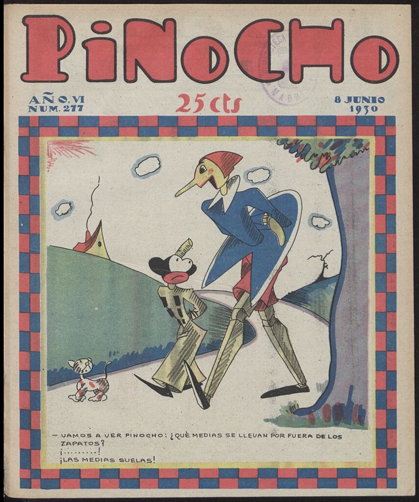 Miniatura de Pinocho: semanario infantil, nº 277 del 8 de junio de 1930