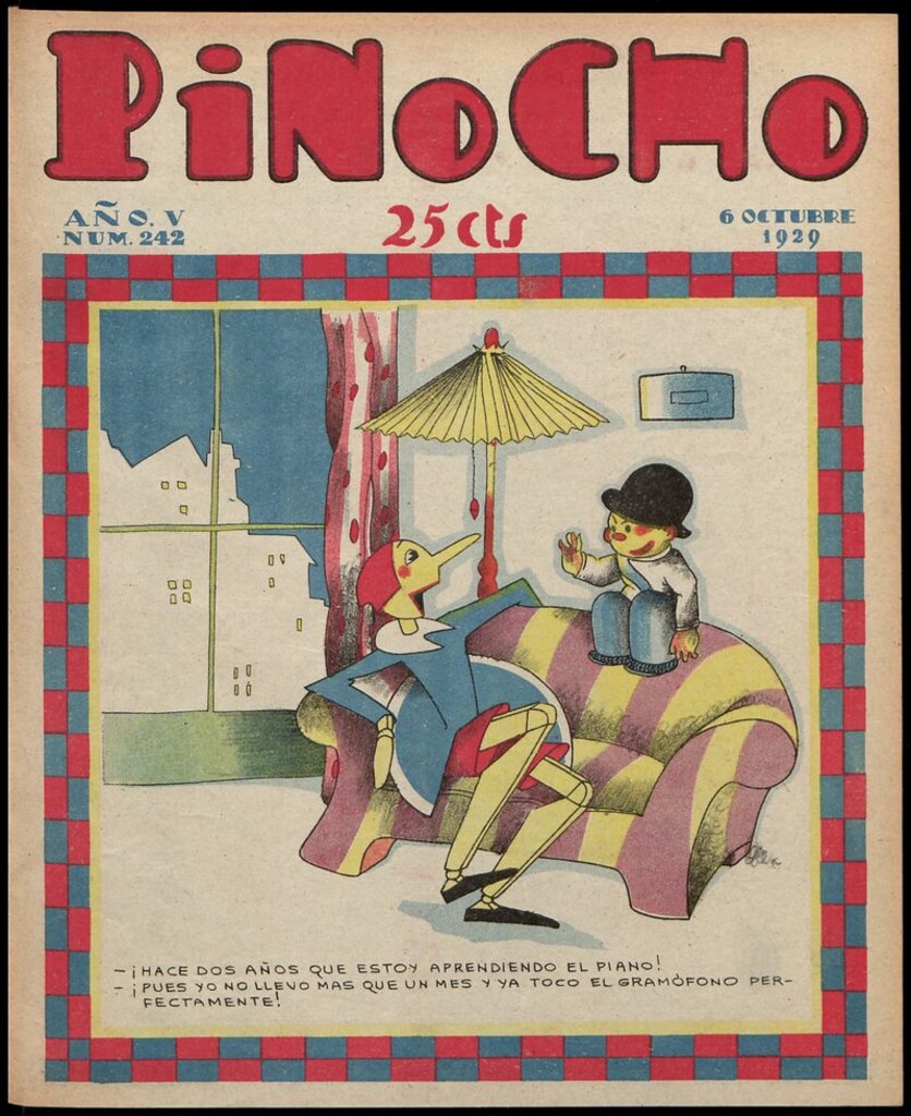 Miniatura de Pinocho: semanario infantil, nº 242 del 6 de octubre de 1929