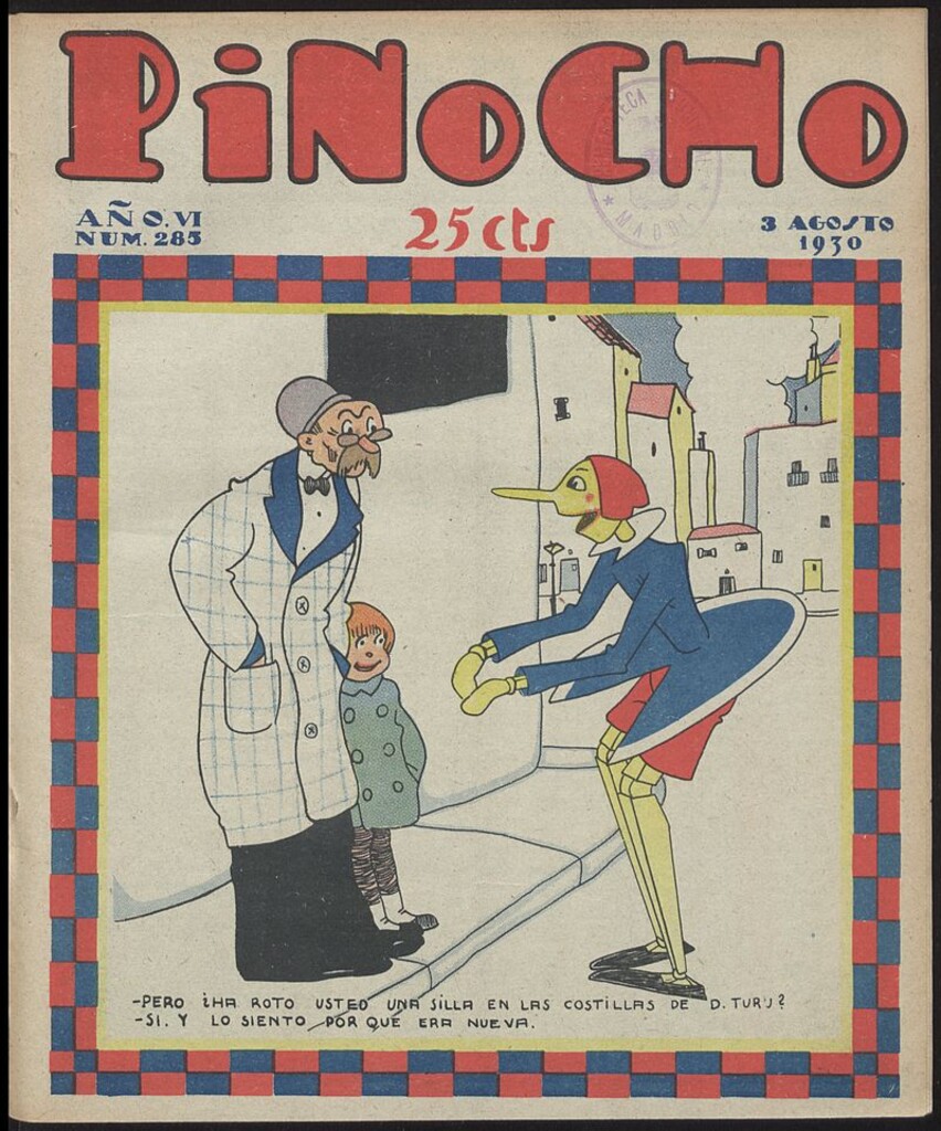 Miniatura de Pinocho: semanario infantil, nº 285 del 3 de agosto de 1930