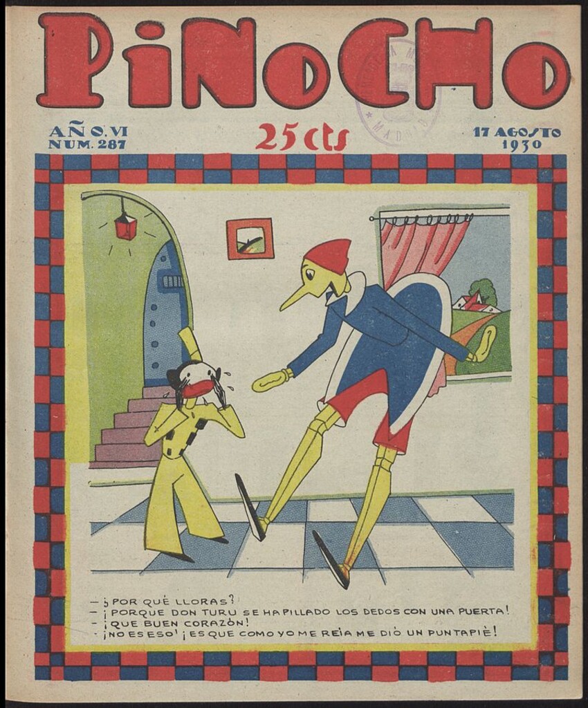 Miniatura de Pinocho: semanario infantil, nº 287 del 17 de agosto de 1930