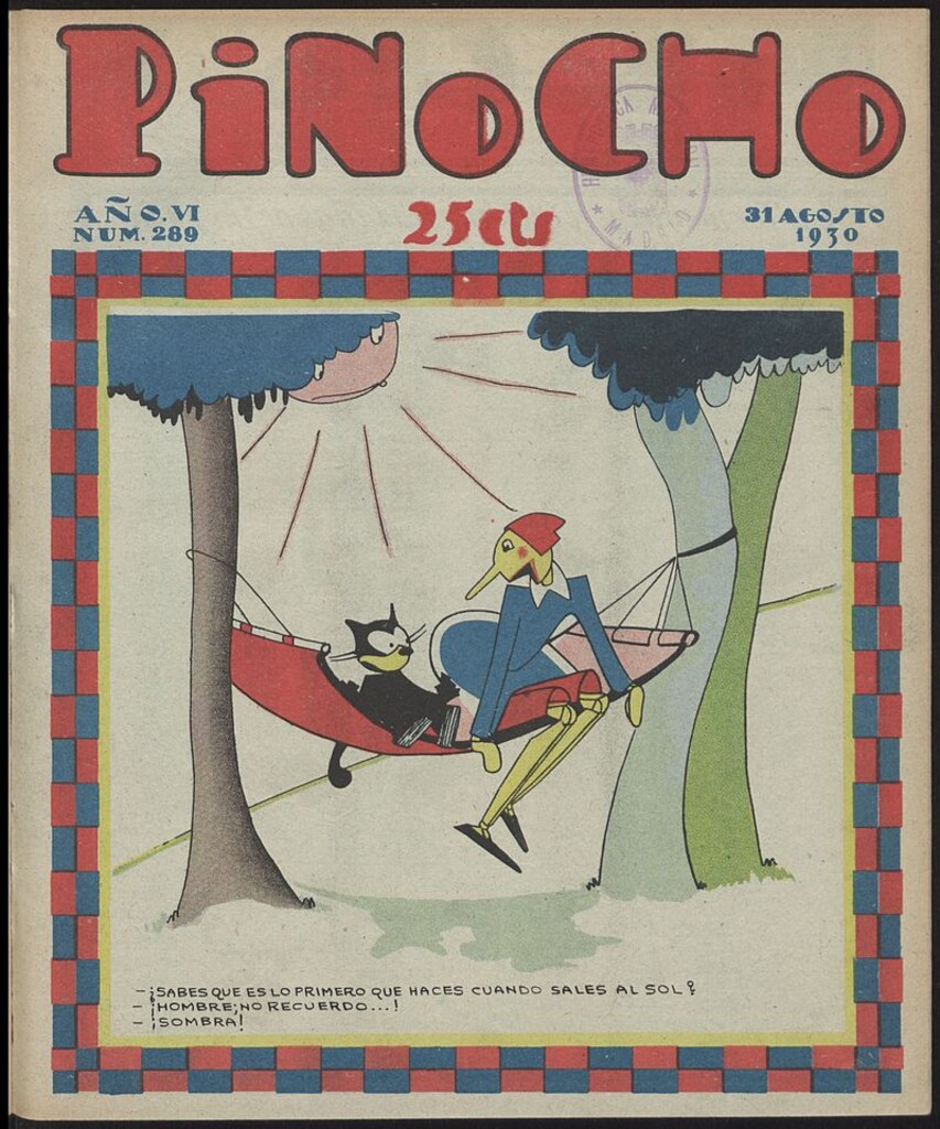 Miniatura de Pinocho: semanario infantil, nº 289 del 31 de agosto de 1930