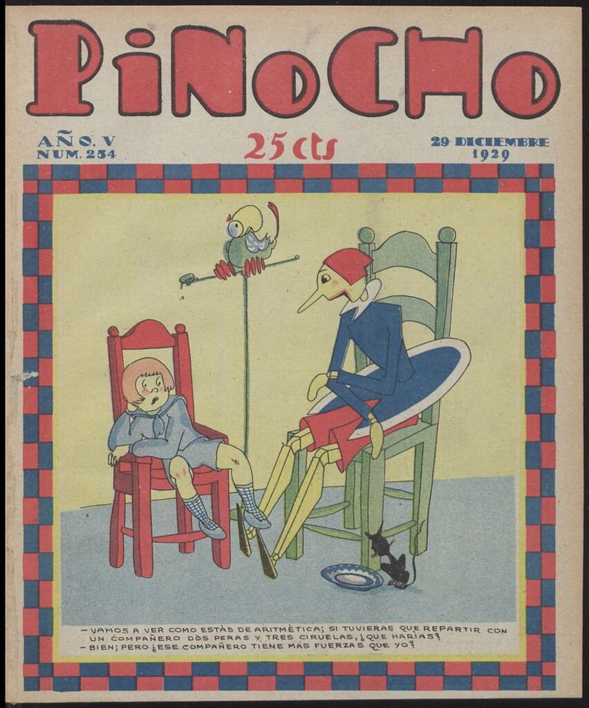 Miniatura de Pinocho: semanario infantil, nº 254 del 29 de diciembre de 1929