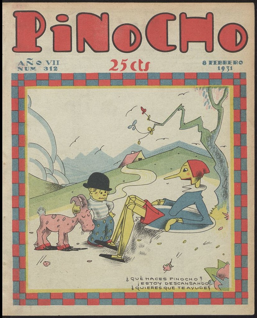 Miniatura de Pinocho: semanario infantil, nº 312 del 8 de febrero de 1931