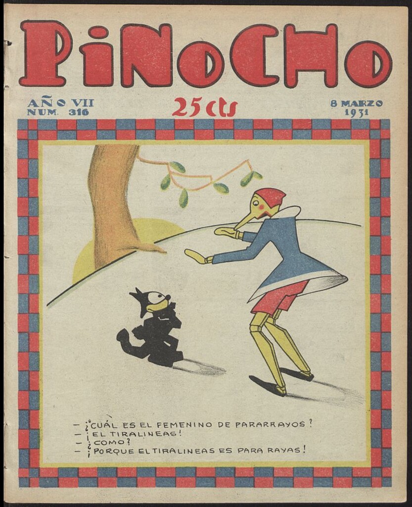 Miniatura de Pinocho: semanario infantil, nº 316 del 8 de marzo de 1931