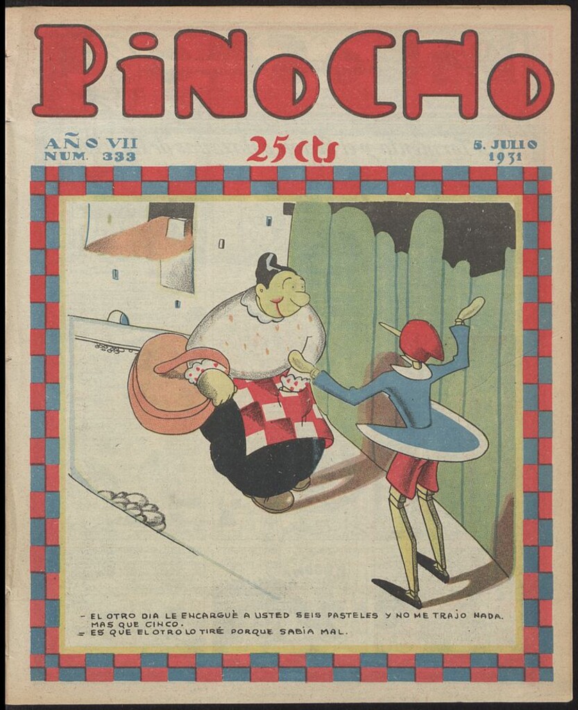 Miniatura de Pinocho: semanario infantil, nº 333 del 5 de julio de 1931