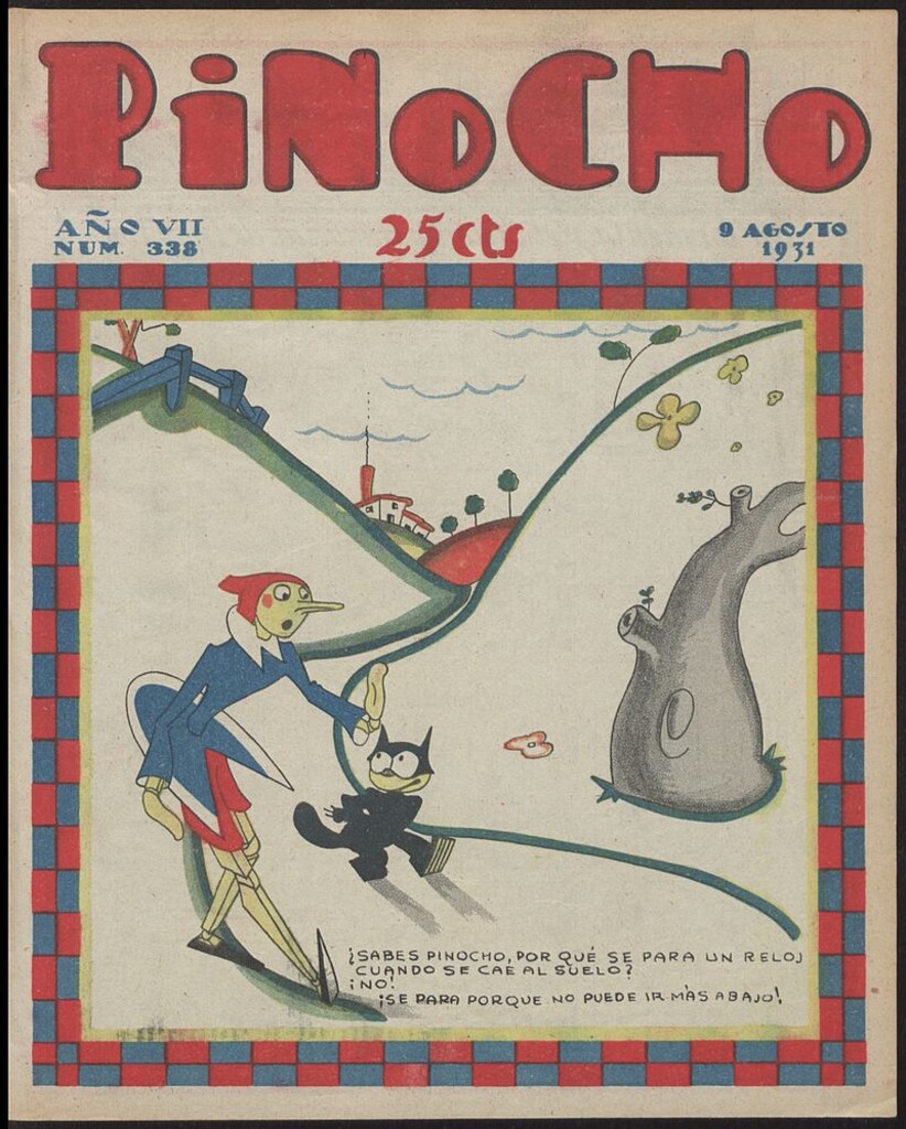 Miniatura de Pinocho: semanario infantil, nº 338 del 9 de agosto de 1931