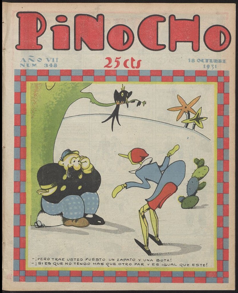 Miniatura de Pinocho: semanario infantil, nº 348 del 18 de octubre de 1931