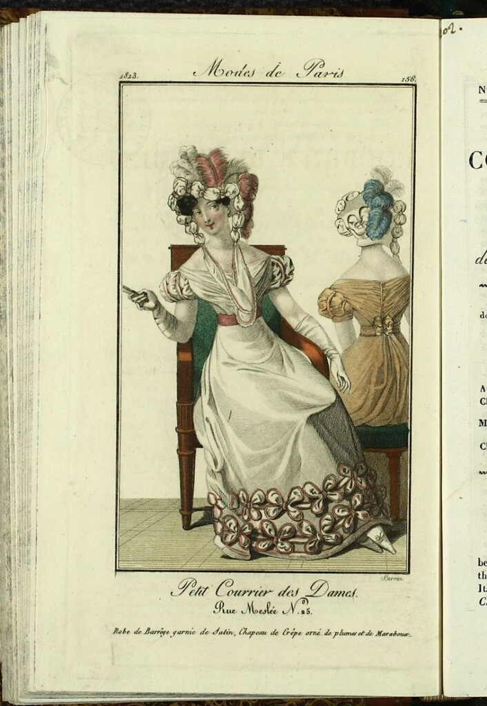 Miniatura de Petit Courrier des Dames : annonces des modes, des nouveautés et des arts del 20 de Agosto de 1823.