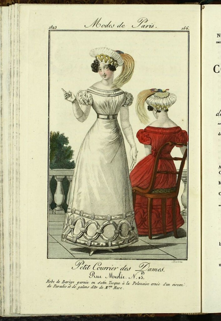 Miniatura de Petit Courrier des Dames : annonces des modes, des nouveautés et des arts del 5 de Octubre de 1823.