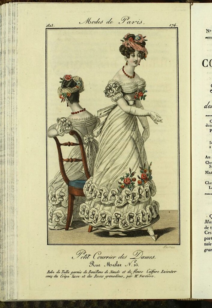Miniatura de Petit Courrier Des Dames del 10 de noviembre de 1823.