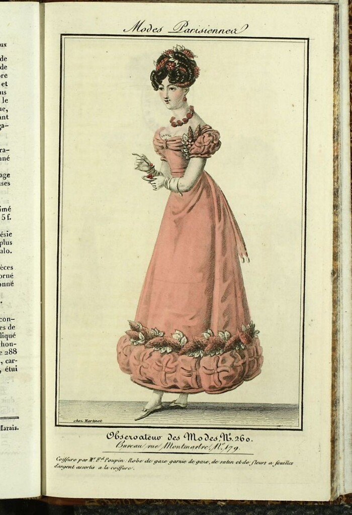 Miniatura de Petit Courrier Des Dames del 31 de diciembre de 1823.Figurines