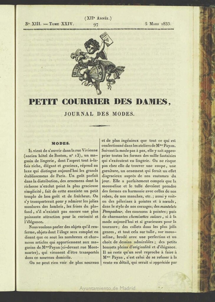 Miniatura de Petit Courrier des Dames : journal des modes del 5 de Marzo de 1833