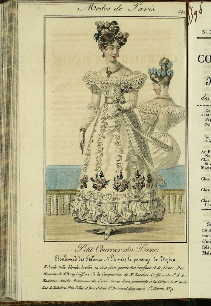 Miniatura de Petit Courrier des Dames : annonces des modes, des nouveautés et des arts del 10 de Octubre de 1825.