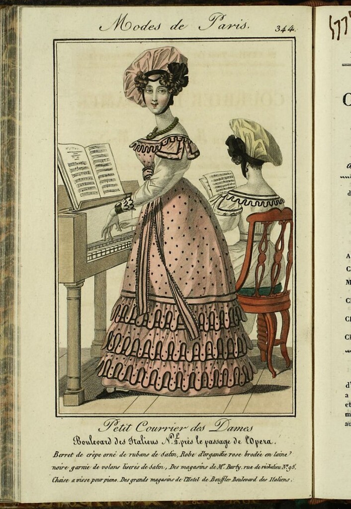 Miniatura de Petit Courrier des Dames : annonces des modes, des nouveautés et des arts del 20 de Octubre de 1825.