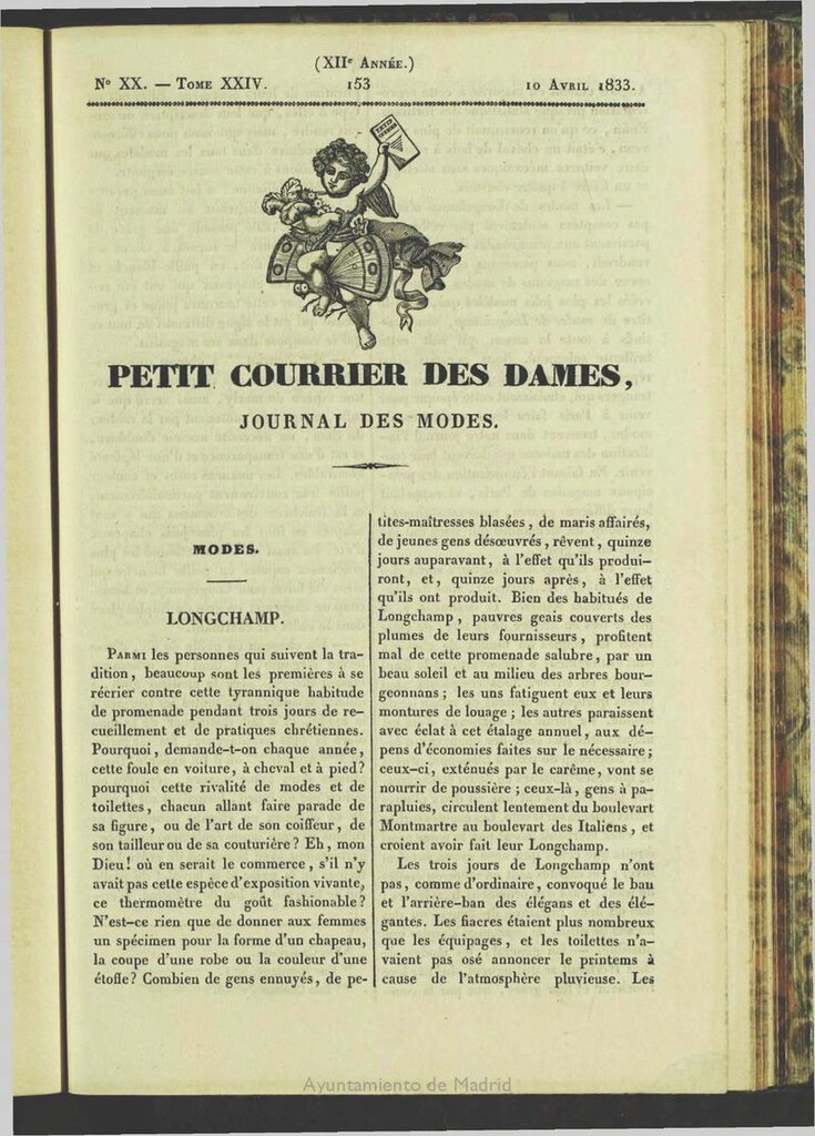 Miniatura de Petit Courrier des Dames : journal des modes del 10 de Abril de 1833