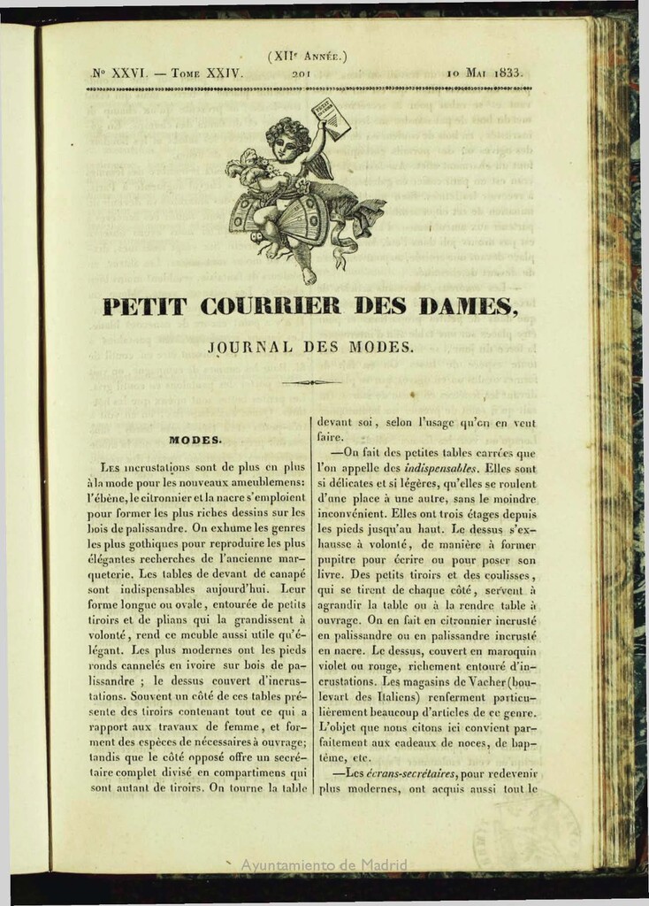Miniatura de Petit Courrier des Dames : journal des modes del 10 de Mayo de 1833