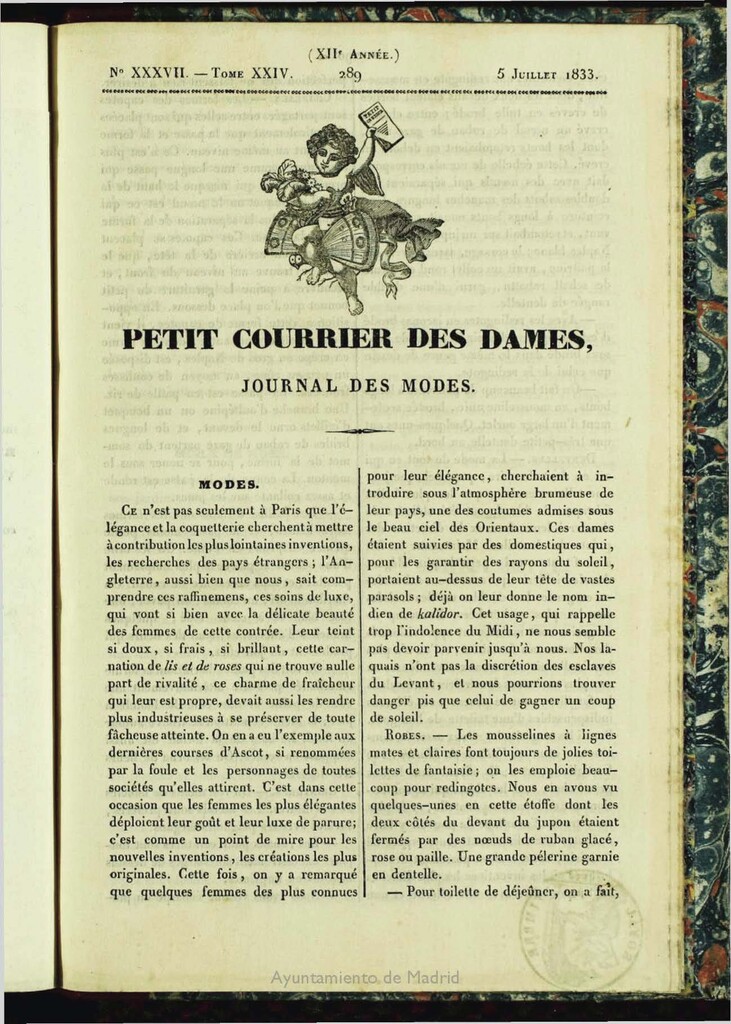 Miniatura de Petit Courrier des Dames : journal des modes del 05 de Julio de 1833