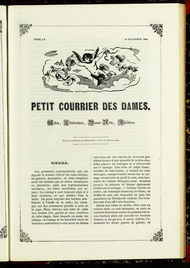 Miniatura de Petit Courrier Des Dames del 20 de diciembre de 1848