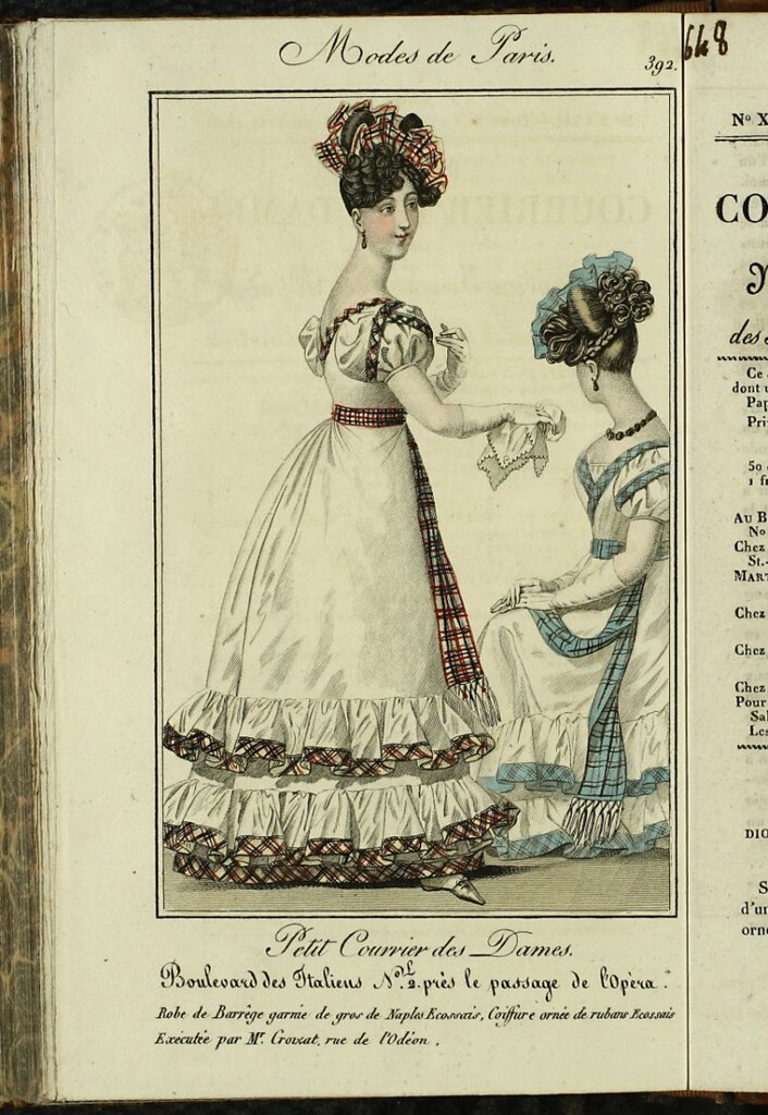 Miniatura de Petit Courrier des Dames : annonces des modes, des nouveautés et des arts del 10 de Junio de 1826.