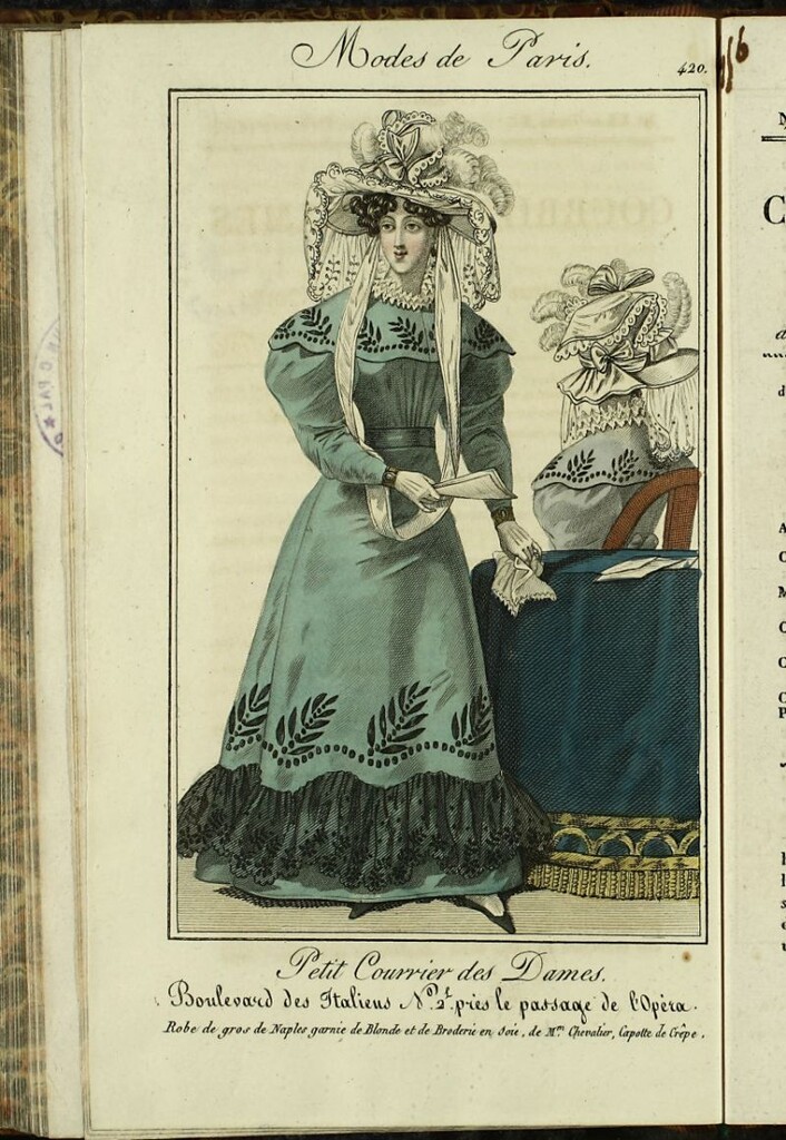 Miniatura de Petit Courrier des Dames : annonces des modes, des nouveautés et des arts del 10 de Octubre de 1826.