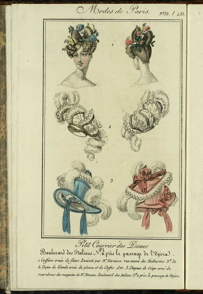 Miniatura de Petit Courrier Des Dames del 5 de diciembre de 1826.