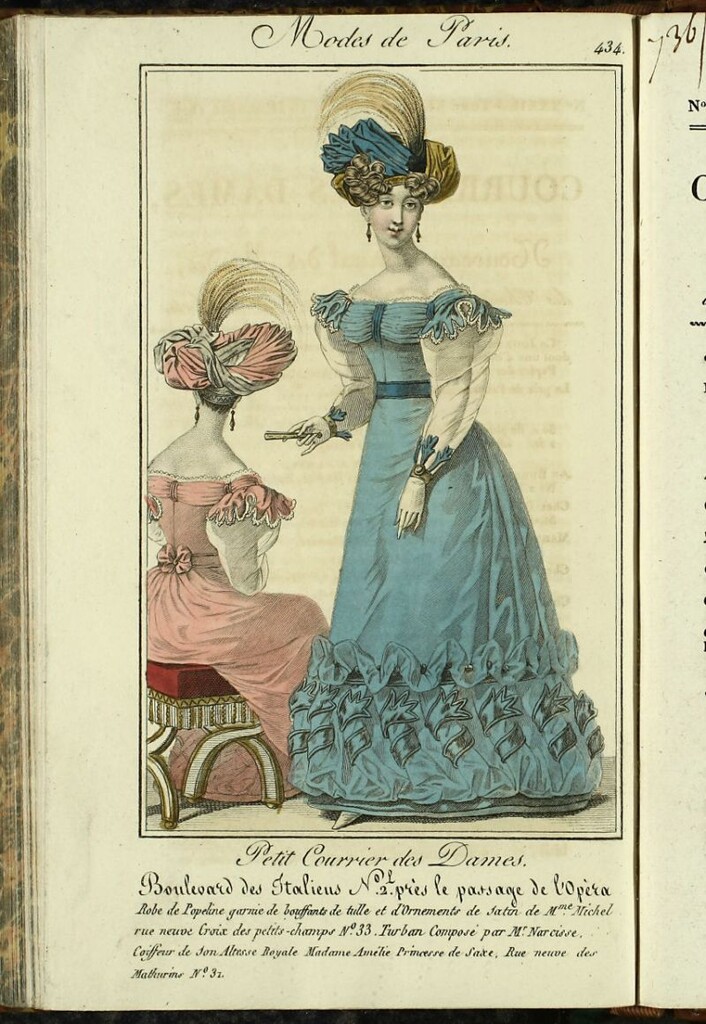 Miniatura de Petit Courrier Des Dames del 10 de diciembre de 1826.
