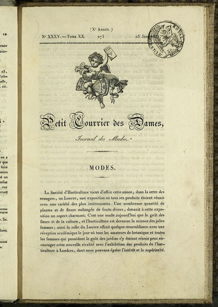Miniatura de Petit Courrier des Dames : annonces des modes, des nouveautés et des arts del 25 de Junio de 1831