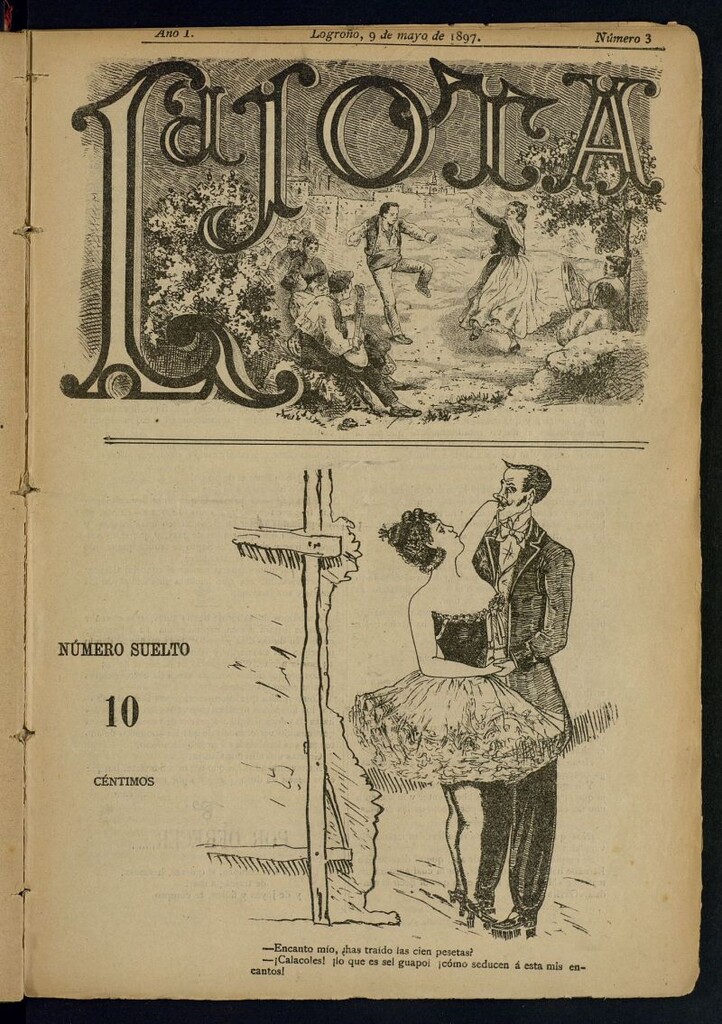 Miniatura de La Jota : periódico festivo, satírico, semanal, ilustrado del 9 de mayo de 1897
