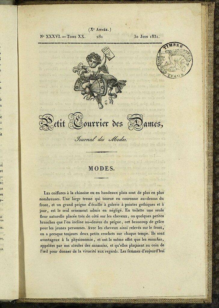 Miniatura de Petit Courrier des Dames : annonces des modes, des nouveautés et des arts del 30 de Junio de 1831