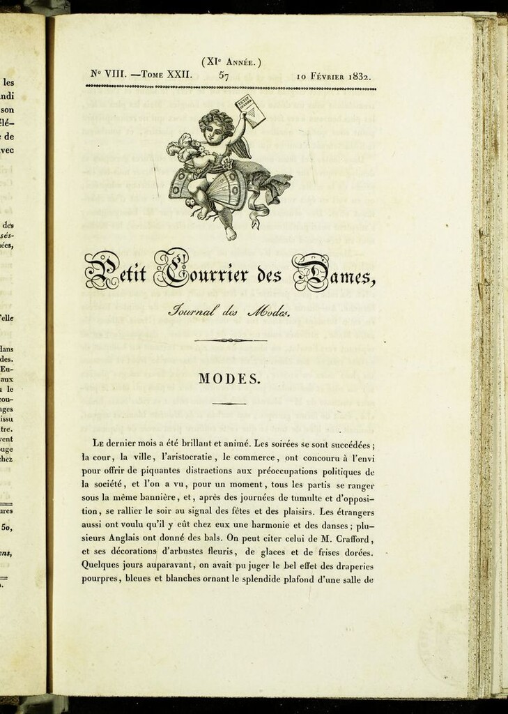 Miniatura de Petit Courrier des Dames : annonces des modes, des nouveautés et des arts del 10 de Febrero de 1832