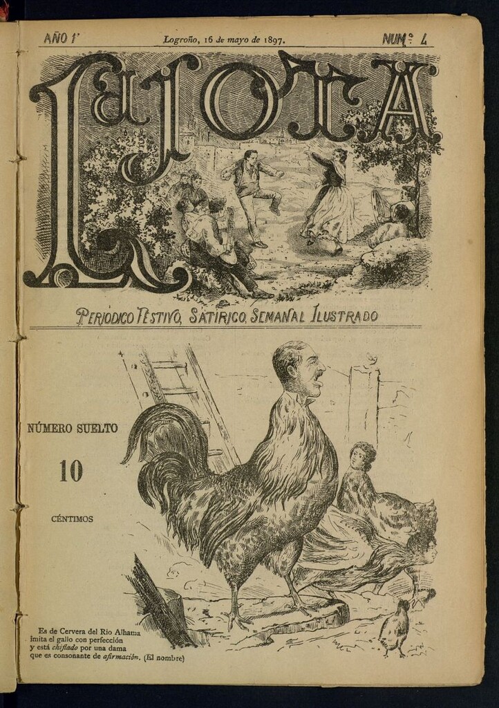 Miniatura de La Jota : periódico festivo, satírico, semanal, ilustrado del 16 de mayo de 1897
