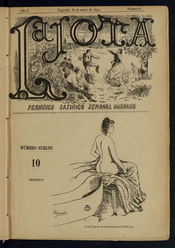 Miniatura de La Jota : periódico festivo, satírico, semanal, ilustrado del 30 de mayo de 1897