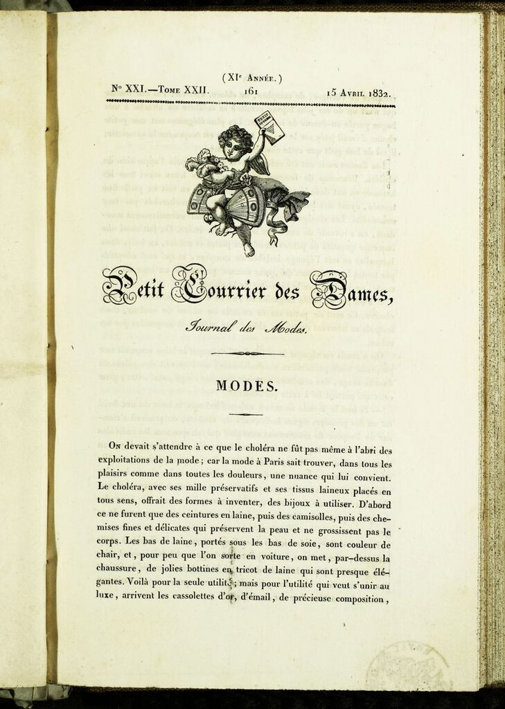 Miniatura de Petit Courrier des Dames : annonces des modes, des nouveautés et des arts del 15 Abril de 1832