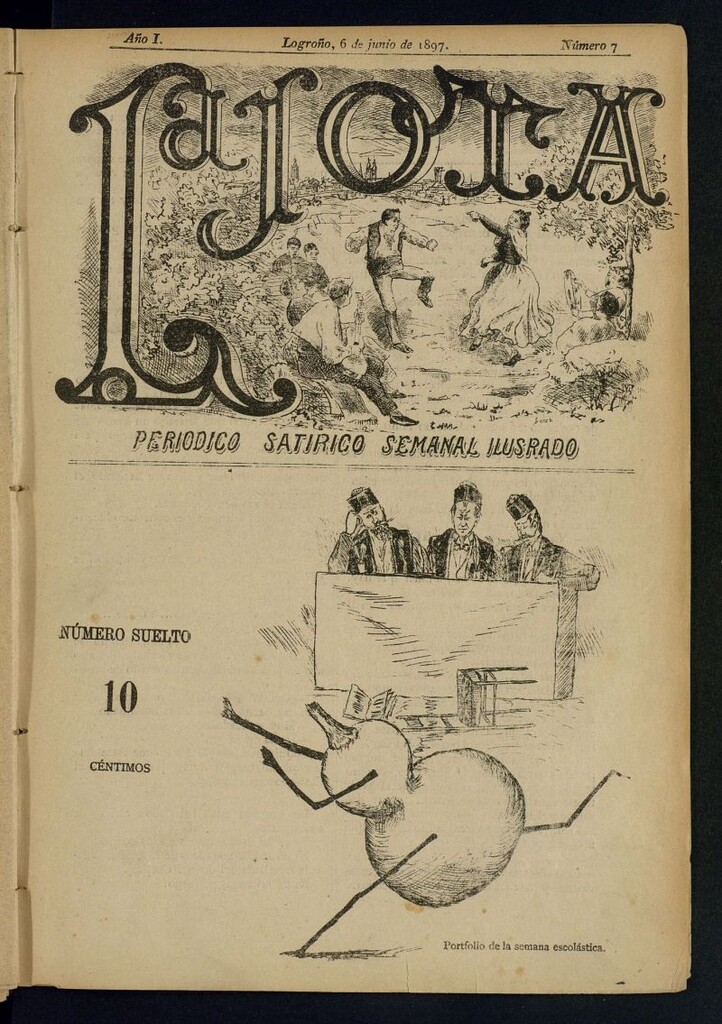 Miniatura de La Jota : periódico festivo, satírico, semanal, ilustradodel 6 de junio de 1897