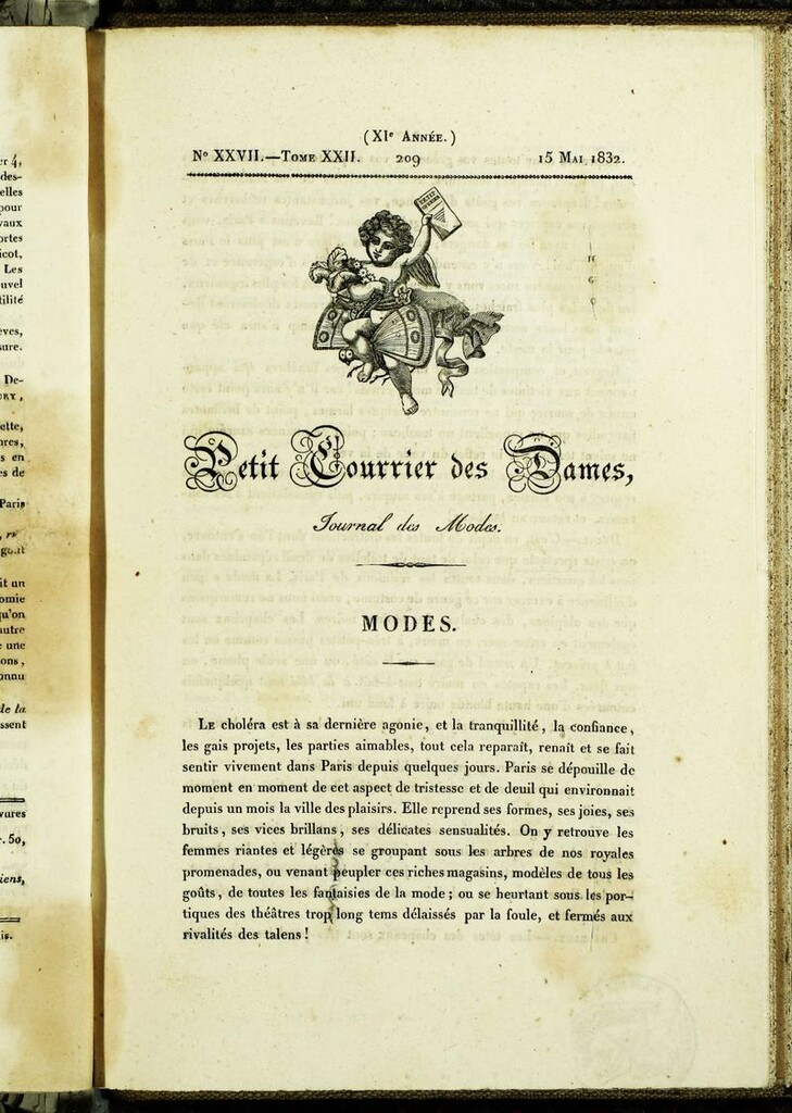Miniatura de Petit Courrier des Dames : annonces des modes, des nouveautés et des arts del 15 de Mayo de 1832