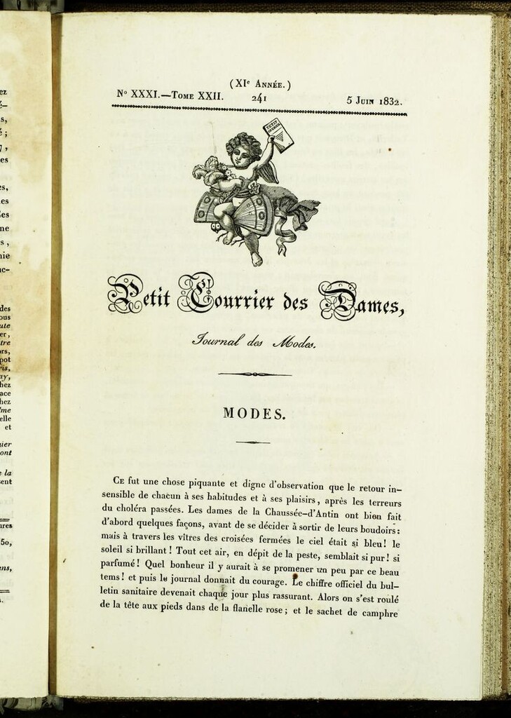 Miniatura de Petit Courrier des Dames : annonces des modes, des nouveautés et des arts del 5 de Junio de 1832