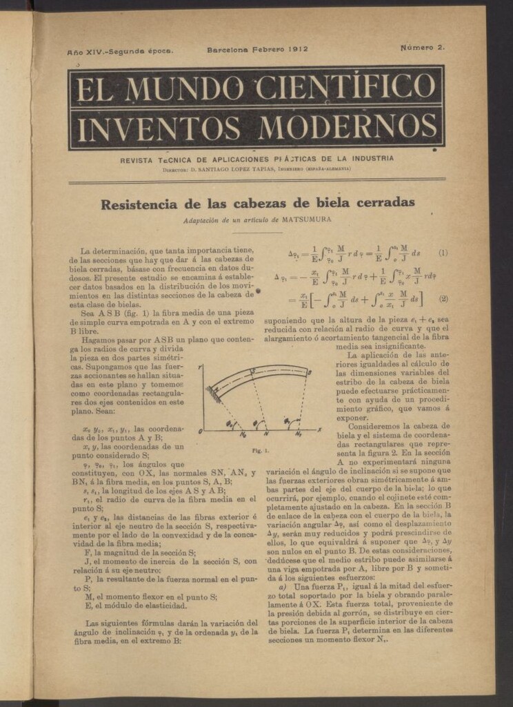 Miniatura de El Mundo Científico. Inventos Modernos de febrero de 1912