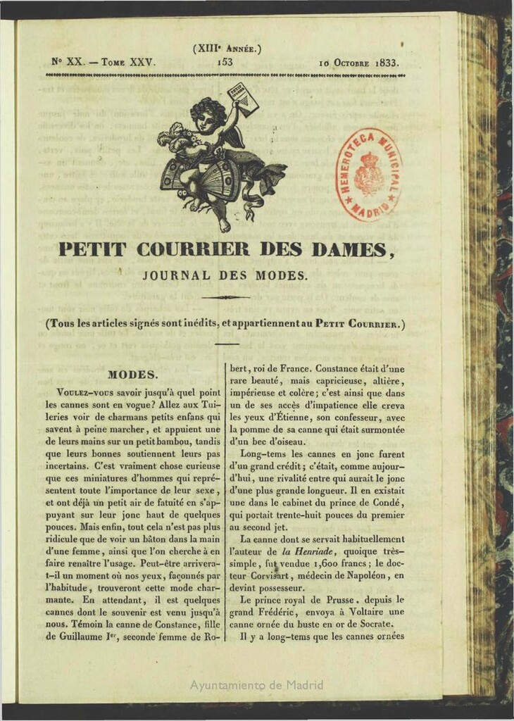 Miniatura de Petit Courrier des Dames : journal des modes del 10 de Octubre de 1833