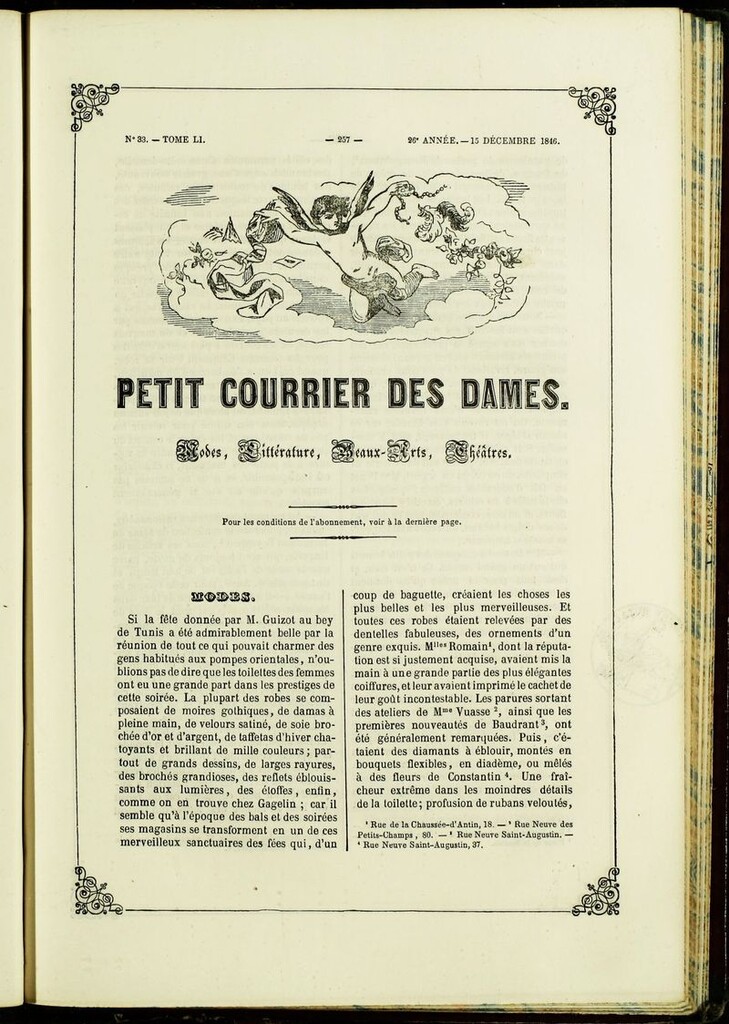 Miniatura de Petit Courrier Des Dames del 15 de diciembre de 1846