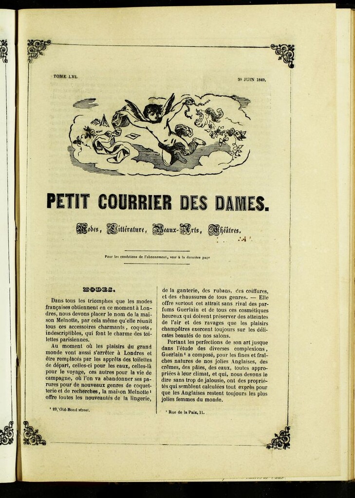 Miniatura de Petit Courrier des Dames : annonces des modes, des nouveautés et des arts del 30 de Junio de 1849