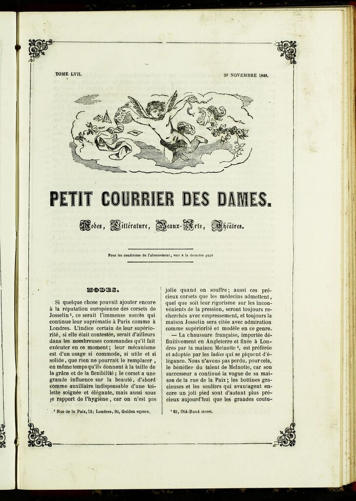 Miniatura de Petit Courrier Des Dames del 30 de noviembre de 1849