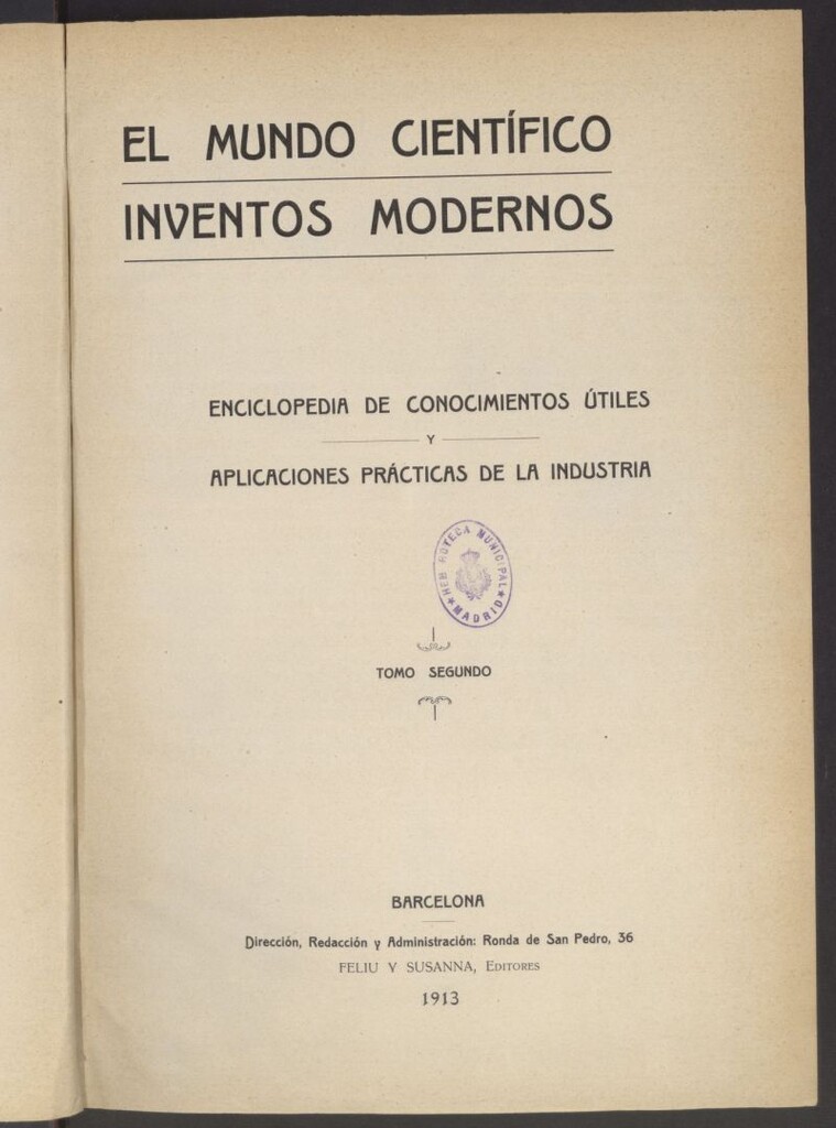 Miniatura de El Mundo Científico. Inventos Modernos de 1913